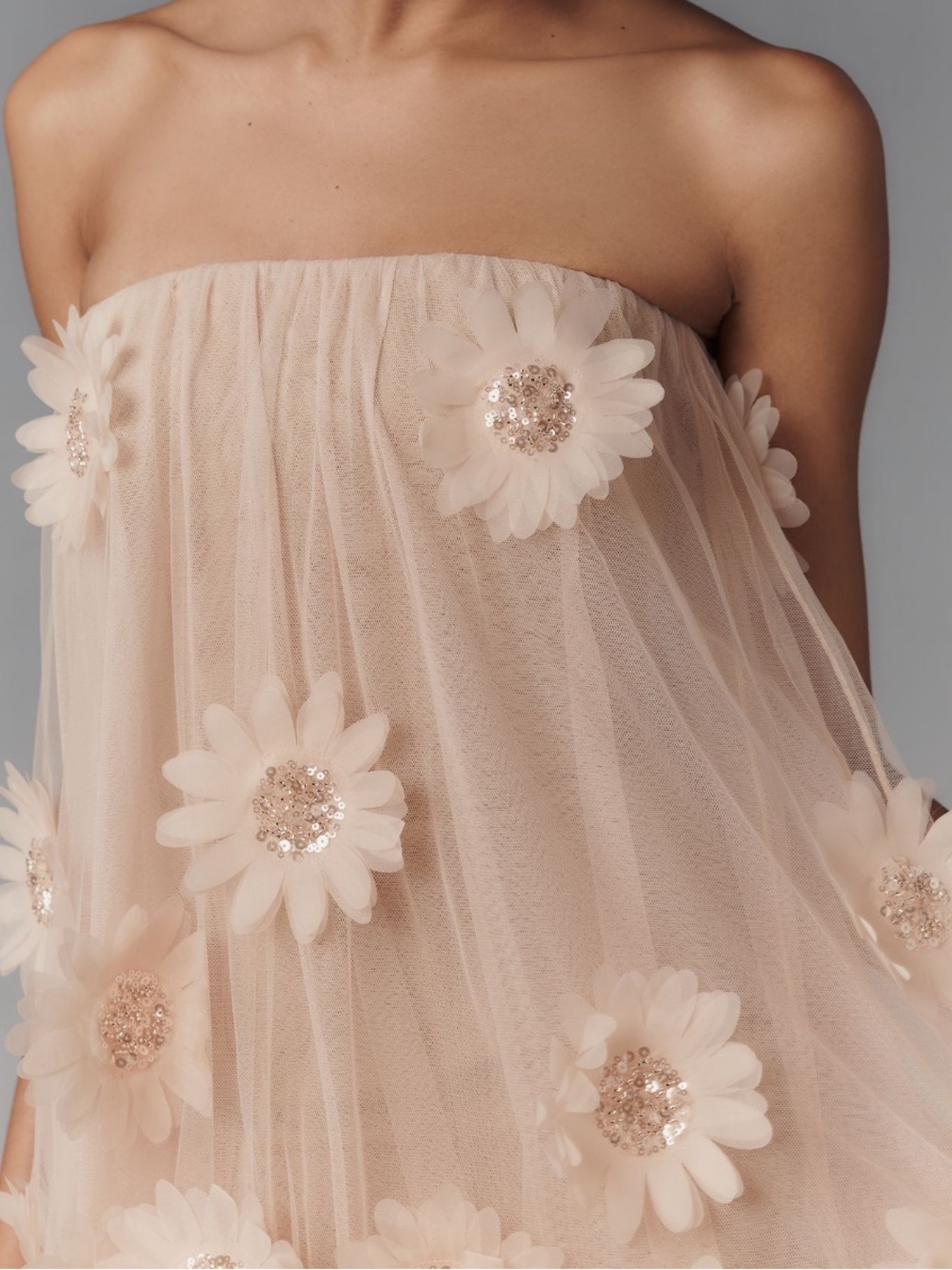 Helsi Bianca Strapless Tulle Mini Dress, Small, Like New - Picture 2 of 6
